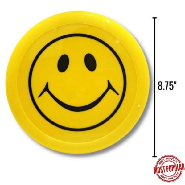 Wholesale 8.75″ Frisbee with Smiley Face- Yellow