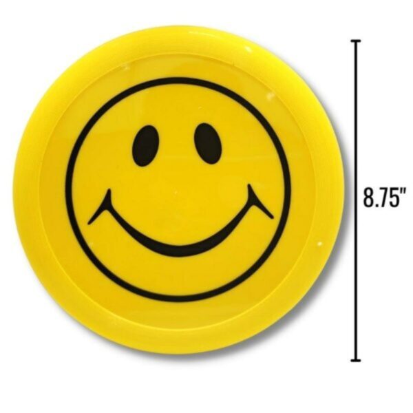 Wholesale 8.75″ Frisbee with Smiley Face- Yellow