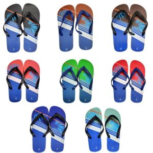 Wholesale Adult Flip Flops – Asst Stripes_Colours (Size 40-45)