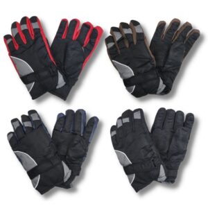 Wholesale Adult Ski Gloves with Strap – Asst Colours