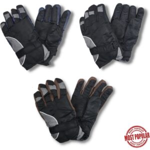 Wholesale Adult Ski Gloves with Strap – Asst Colours