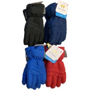 Wholesale Brand Name Children’s Ski Gloves with Strap, Asst. Colours (Size_ 4-6X)