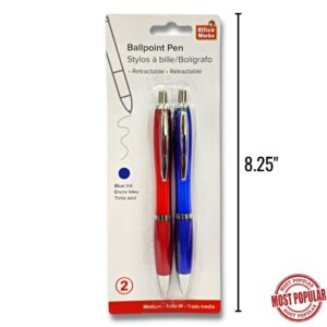 Wholesale Brand Name Office Works Blue Ballpoint Pen, 2-Pack ($0.88 Each)