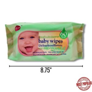 Wholesale Brand Name PUR-est Baby Wipes – 60-Pack ($0.05 Each)