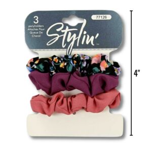 Wholesale Hair Scrunchy – Asst Colours 3-Pack ($0.67 each)