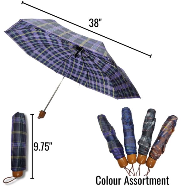 Wholesale Manual Folding Umbrella – Asst Plaid