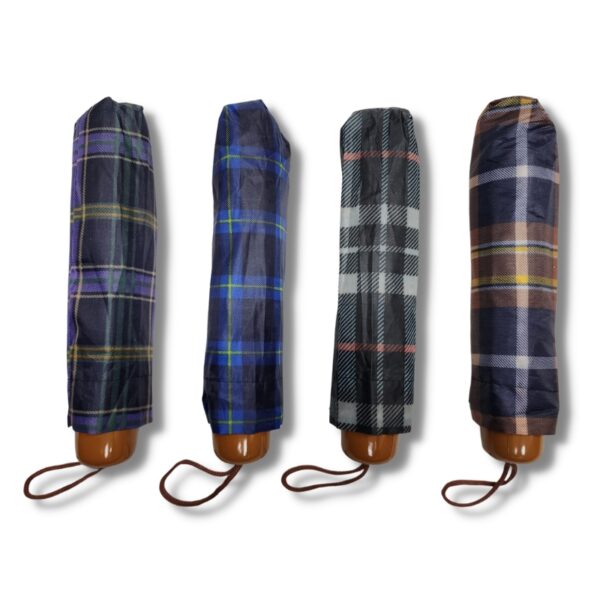 Wholesale Manual Folding Umbrella – Plaid