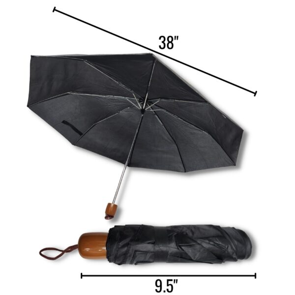 Wholesale Manual Folding Umbrella – Solid Black