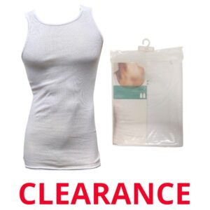 Wholesale Men’s White Tank Top, Size Small – 2-Pack ($2.50 Each)