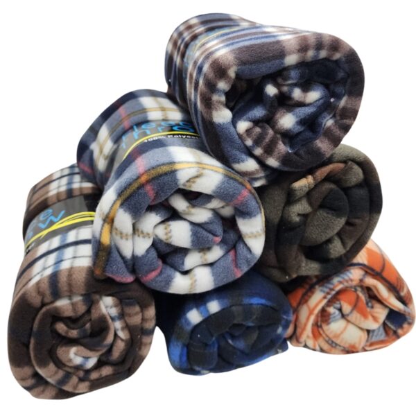 Wholesale Plaid Fleece Throw Blanket -78″ X 66″