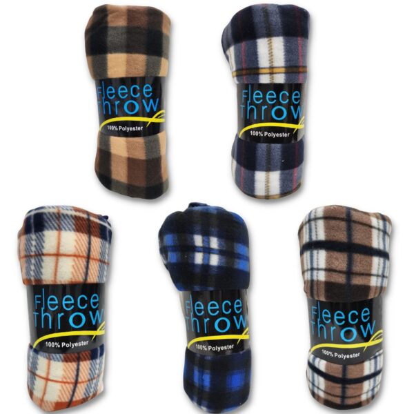 Wholesale Plaid Fleece Throw Blanket -78″ X 66″ - Image 2