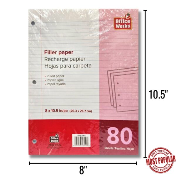 Wholesale Ruled Paper – 8″x10.5″ (80 sheets)