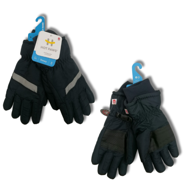 Wholesale Youth Ski Gloves- Stiped, 4 Colours (Size: S/M & L/XL) - Image 2