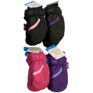 Wholesale Brand Name Toddler Girl's Ski Mitten, Asst. Colours (Size: 2-3X)