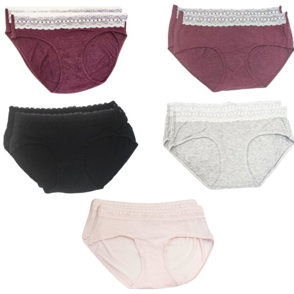 Wholesale Ladies’ Hipster & Bikini Brief Asst. Colours & Styles 2-Pack (Size: S) ($3.00 Each) - Image 5