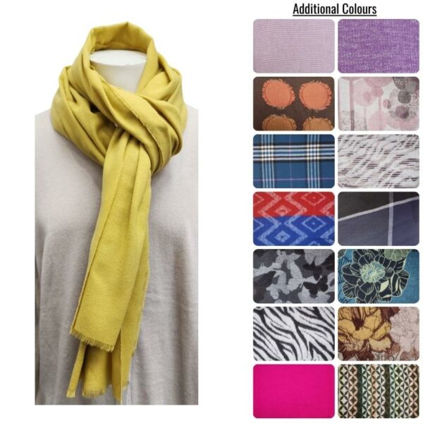 Wholesale Ladies Winter Scarf - Asst Colours & Patterns - Image 2