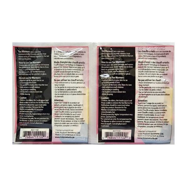 Wholesale Toe Warmer, 2-Pack ($0.75 Each)