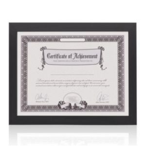 Norwich Cert Frame - Black 8½_x11