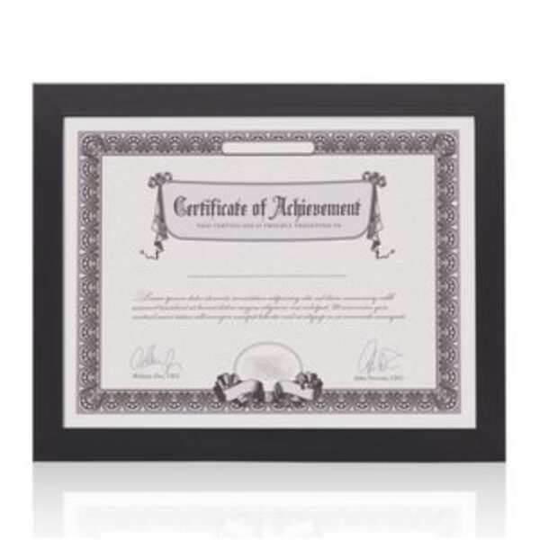 Norwich Cert Frame - Black 8½_x11