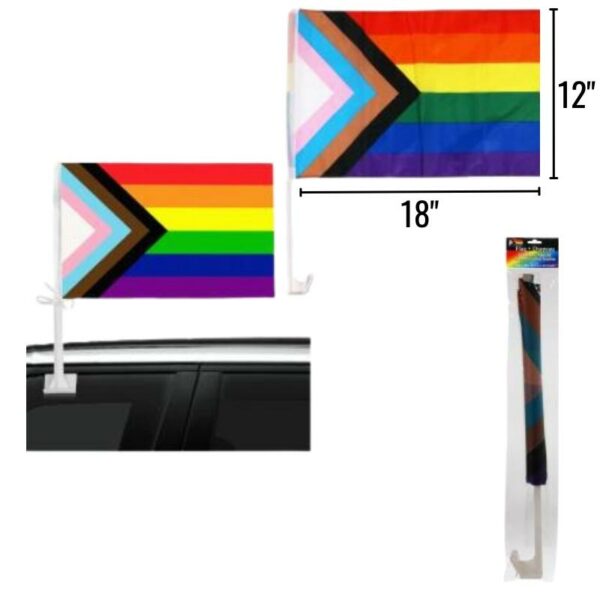 Pride Flag in Car Mount