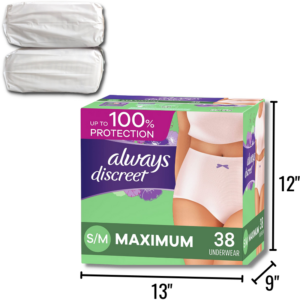 Wholesale Always Ladies Incontinence Underwear 38-pack (Size_ Small) ($0.95 each)