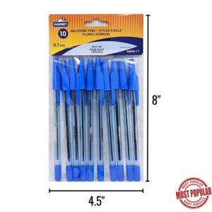 Wholesale Blue Ball Point Pen, 10-Pack ($0.20 Each)