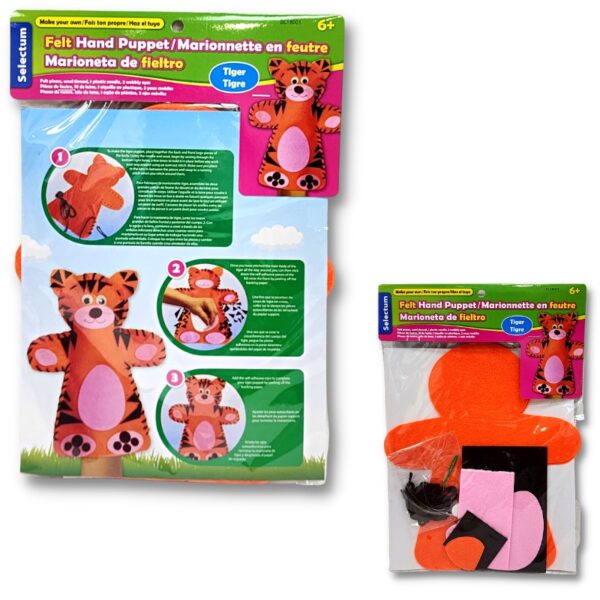 Wholesale Felt Hand Puppet Craft Kit - Asst Animals - Image 2