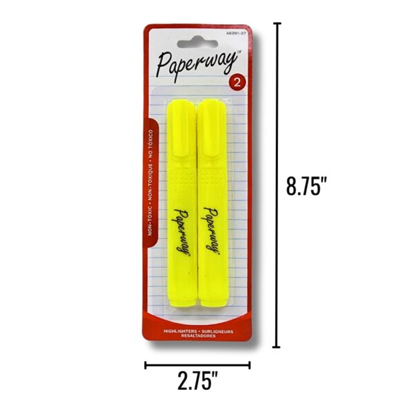 Wholesale Fluorescent Highlighters, 2-Pack ($0.50 each)