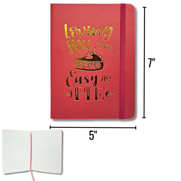 Wholesale Hardcover Notebook, Easy as Pie - 80 Pages (5" x 7") - Image 4