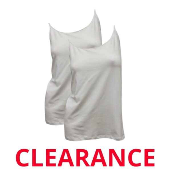 Wholesale Ladies’ Camisole, White, 2-Pack – Size S-XL ($2.50 Each)