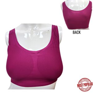 Wholesale Ladies Sport Bra- Pink (Size S-XL)