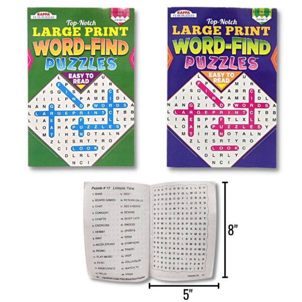 Wholesale Word Search Activity Books – Large Print (5″ x 8″)