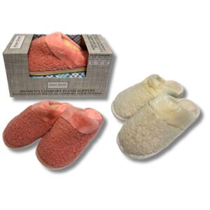 Ladies Memory Foam Slippers - 2 Col S-L