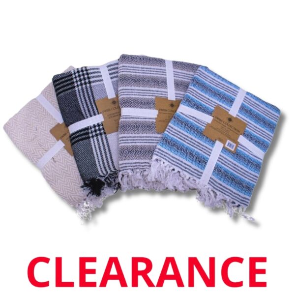 Wholesale Cotton Rich Throw Blanket - Asst. Print Colours (50” x 60”)