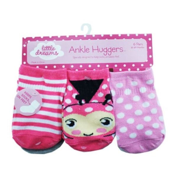 Wholesale Dots _ Stripes Girl's Socks 6 Pack ($0.83 each)