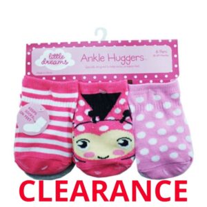 Wholesale Dots _ Stripes Girl's Socks 6 Pack ($0.83 each)