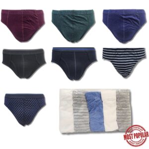 Wholesale Men’s Cotton Briefs, Asst Colours, 5-Pack (2)