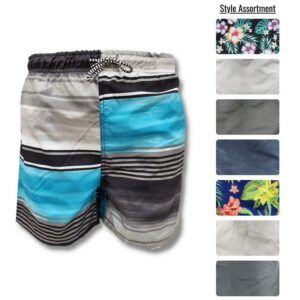 Wholesale Men’s Lined Swim Shorts – Asst Colours and Prints (S–2XL) pt1