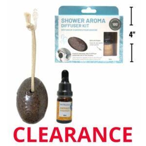 Wholesale Shower Aroma Diffuser Set, Includes 100% Pure Essential Oil & Volcanic Pumice Stone (10ml)