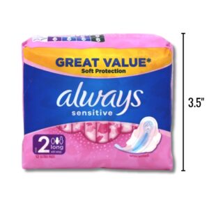 Pads - Always 12 Pk - Long Sensitive