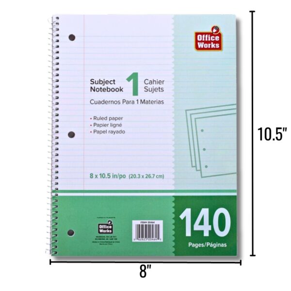 Wholesale  Coil Notebook-140 pages (8.5x10.5") - Image 3