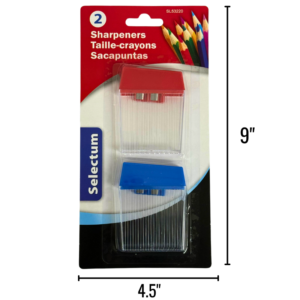 Wholesale 2-Pack Twin Hole Sharpener Asst. Colours ($1.00 Each)