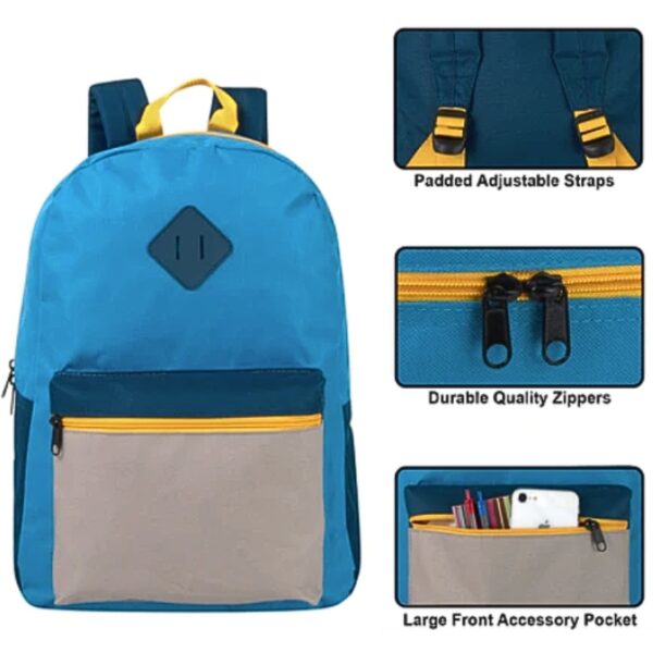 Wholesale 17 Inch Multi Color Backpack - 4 Styles