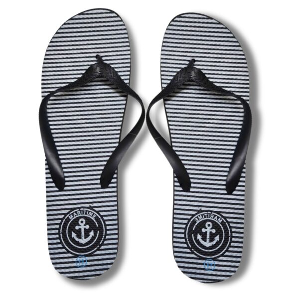 Wholesale Adult Flip-Flops Anchor Designs Black