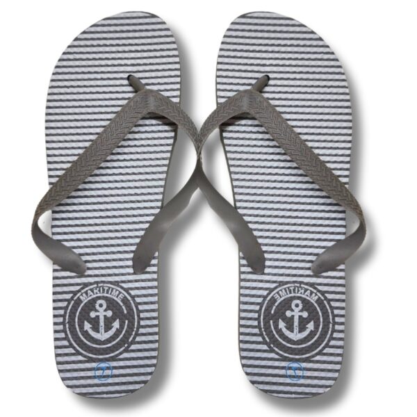 Wholesale Adult Flip-Flops Anchor Designs Grey