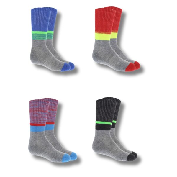 Wholesale Boys' Crew Socks, 4-Pack