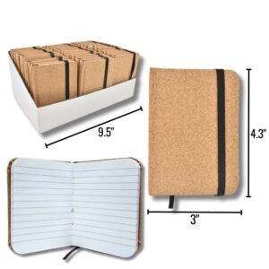 Wholesale Cork Notebook – Asst. Colours (Size_ 3″ X 4.3″)