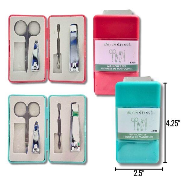 Wholesale Manicure set, Asst Colours- 4 pieces