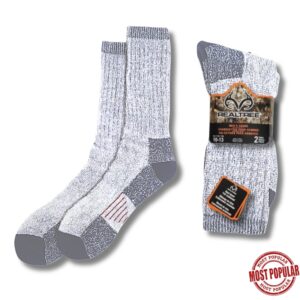 Wholesale Men’s Winter Sock, Grey, 2-Pack – Size 10-13 ($3.00 Each)