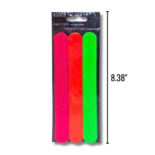 Wholesale Neon Nail File 3-Pack ($0.50 Each)